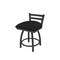 Holland Bar Stool Co 18" Low Back Swivel Vanity Stool, Pewter Finish, Canter Espresso Seat 41118PW003 - alternate 1
